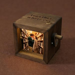 Personalized Photo Flipbook Animation Box,Custom wooden Photo Book with Light,Custom Crank Photobox Picture Box ,Creative Anniversary gifts