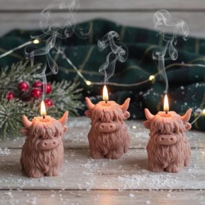 Highland Cow Candle | Handmade Animal Candle | Farmhouse Home Decor | Cute Cow Gift | Spring Home Decor